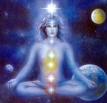 Yogi With Chakras And Planets